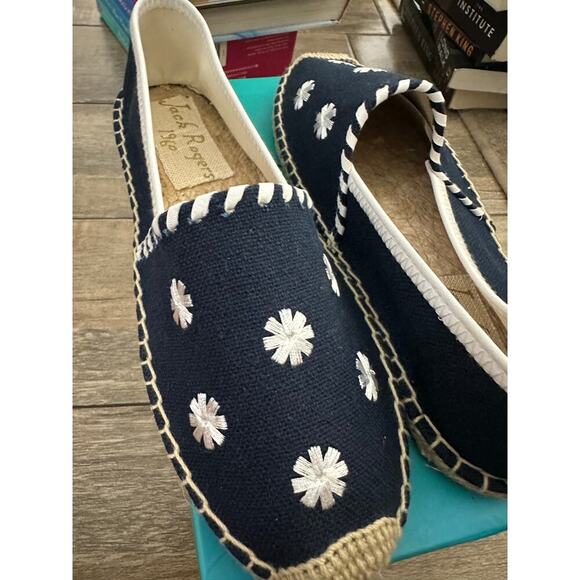 NWT Jack Rogers Kids' Midnight Navy Miss Palmer Espadrille Flats Size 4M - Picture 4 of 8